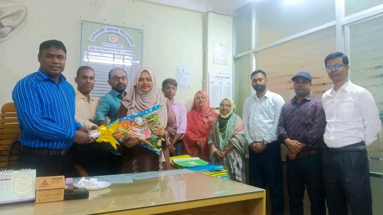 কুমিল্লার চান্দিনা শাখার সোনালী ব্যাংকে জুবাইদা রহমানের যোগদান