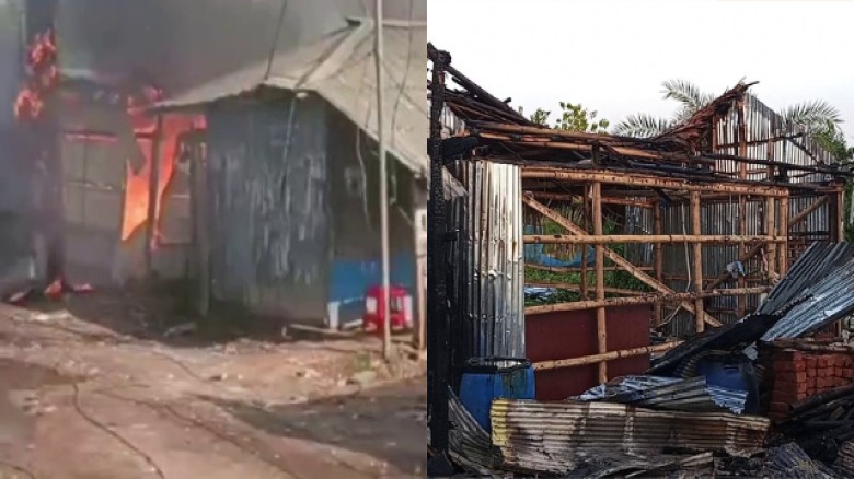 মোংলায় ভয়াবহ অগ্নিকাণ্ড: প্রায় ১০টি দোকান পুড়ে ছাই