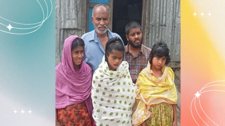 কোরবানির ঈদ যখন শুধুই দীর্ঘশ্বাস ‎৪ প্রতিবন্ধী নিয়ে চরম সংকটে  তাহেরের পরিবার!