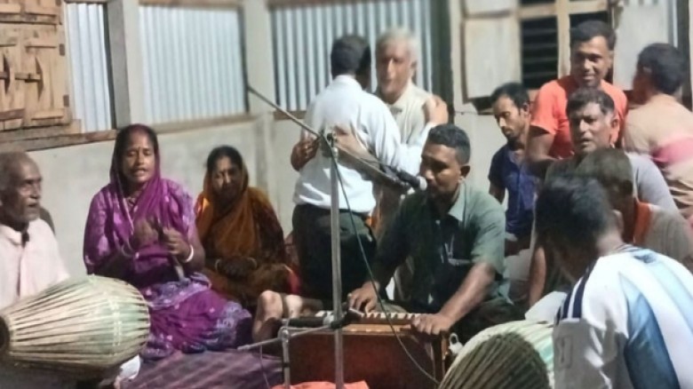 পাংশার জাগির বাগলী মহাশ্মশানে কীর্তন অনুষ্ঠিত