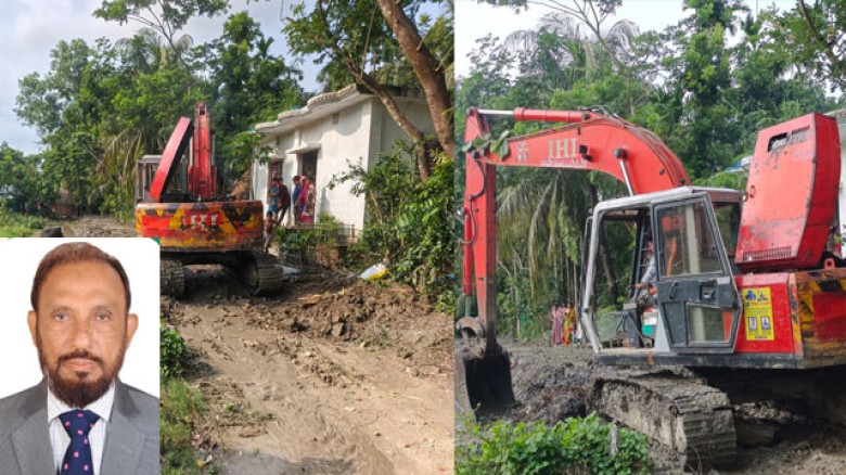 নিজ অর্থায়নে গ্রামীণ সড়ক সংস্কার করলেন এনায়েত উল্লাহ বাবুল