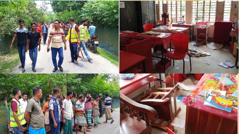 মোংলায় স্কুল কমিটি নিয়ে সংঘর্ষ-ভাঙচুর, অতিরিক্ত পুলিশ মোতায়েন