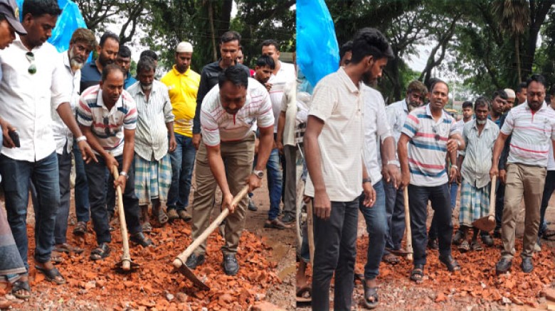 সুবর্ণচরে সড়কের দুর্ভোগের সংবাদের পর খাসের হাট সড়কের সংস্কার, পথচারীদের স্বস্তি