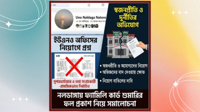 নাটোরের নলডাঙ্গায় ফ্যামিলি কার্ড শুমারির ফল প্রকাশ নিয়ে সমালোচনা ও নিয়োগ বাতিলের দাবি