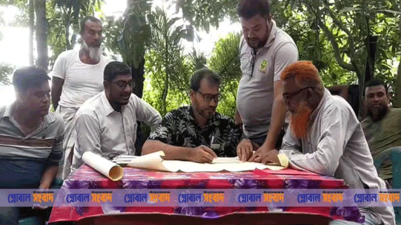 জাহাজমারায় দীর্ঘদিনের জমি বিরোধ: আদালতের নির্দেশে পরিমাপ, সীমানা নির্ধারণ