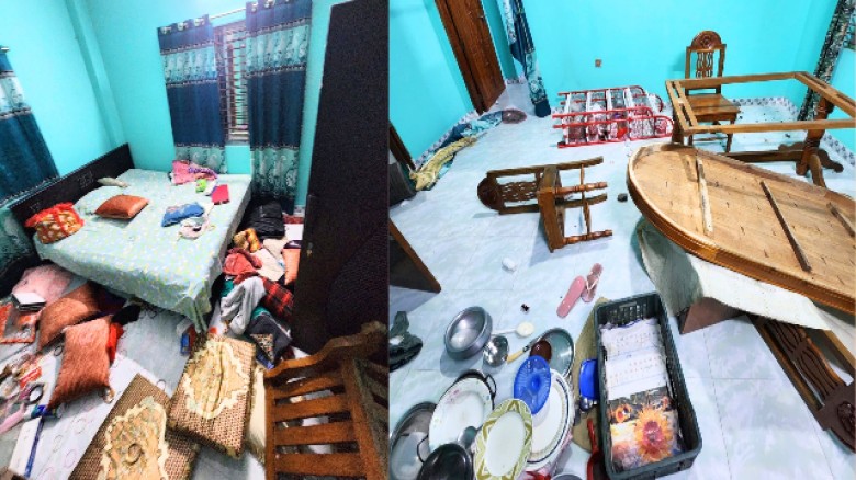 পাবনায় পূর্বশত্রুতার জেরে প্রবাসীর বাড়িতে হামলার অভিযোগ প্রায় ২০ লাখ টাকা লুট।