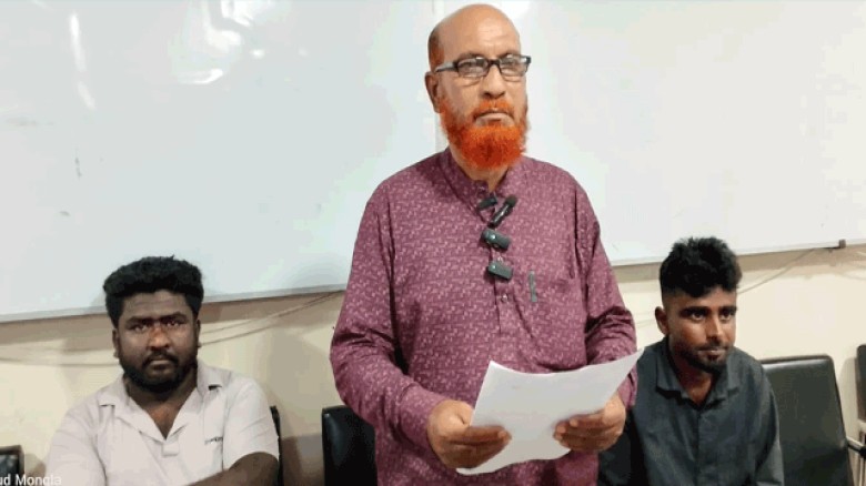 মোংলায়  ইউনিয়ন  বিএনপি সভাপতির  বিরুদ্ধে ফেসবুকে অপপ্রচারের প্রতিবাদে সংবাদ সম্মেলন